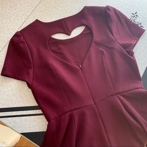 Maison Jules Heart Cut Out Dress